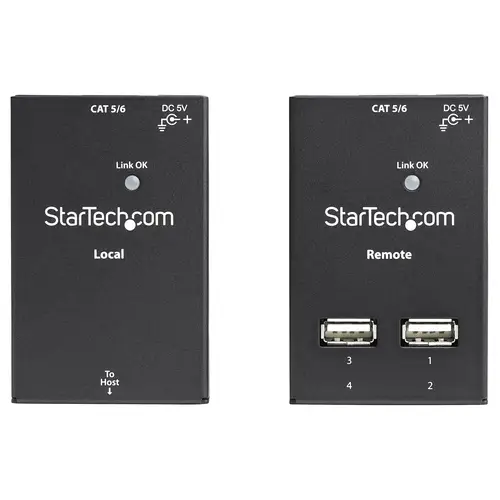 Extensor Alargador USB 2.0 de 4 Puertos por Cable Cat5 o Cat6 - Extensor Compacto USB 2.0 por Ethernet - Hasta 40 Metros - Hub Ladrón USB 2.0 Remoto - Imagen 5