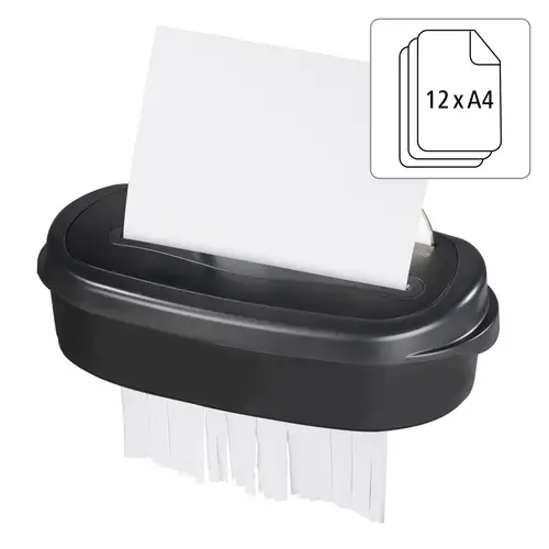 Destructora de papel, CD y tarjetas de plástico, 21 litros, color negro - Imagen 7