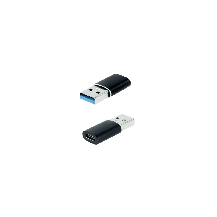 Adaptador USB-A 3.1 a USB-C, USB-A/M-USB-C/H, Negro