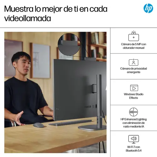 OmniStudio X All-in-One Desktop Next Gen AI 32-c1009ns PC Copilot+ PC Intel Core Ultra 7 258V 80 cm (31.5") 3840 x 2160 Pixeles PC todo en uno 32 GB LPDDR5x-SDRAM Windows 11 Home Wi-Fi 7 (802.11be) Plata - Imagen 10