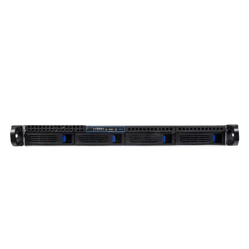 1U HSW4104 Estante Negro, Plata - Imagen 2