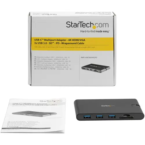 Docking Station USB-C con HDMI y VGA - para Mac y Windows -3x USB 3.0 - SD / micro SD - PD 3.0 - Adaptador USB C a USB 3.0 - Imagen 7