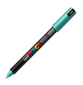 UNIBALL MARCADOR POSCA PC-1MR NO PERMANENTE PUNTA EXTRAFINA 0.7MM VERDE METÁLICO