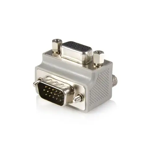 Right Angle VGA / VGA Cable Adapter Type 1 - M/F DB15 Gris - Imagen 1