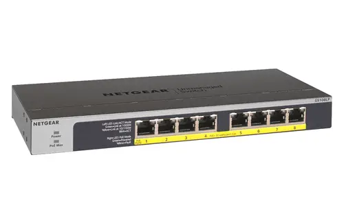 GS108LP No administrado Gigabit Ethernet (10/100/1000) Energía sobre Ethernet (PoE) 1U Negro, Gris - Imagen 3