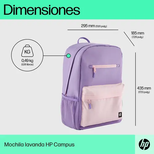 Mochila Campus lavanda - Imagen 4