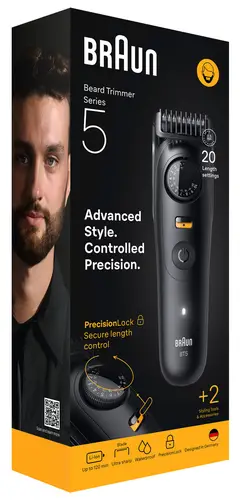 BeardTrimmer 5 BT5500 depiladora para la barba Batería 20 2 cm Mojado y seco Negro - Imagen 3