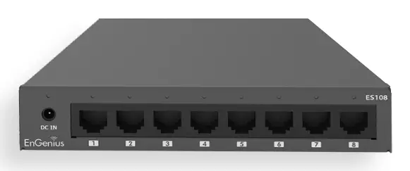 ES108 switch No administrado Gigabit Ethernet (10/100/1000) Negro