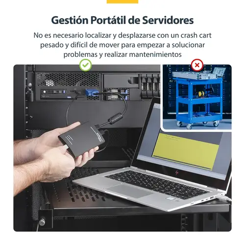 Adaptador Crash Cart USB KVM para Ordenador Portátil - Imagen 18