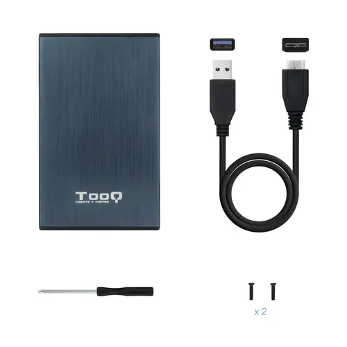 TQE-2527PB caja para disco duro externo Caja de disco duro (HDD) Negro, Marina 2.5" - Imagen 6