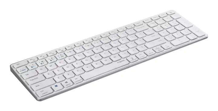 E9700M teclado Oficina RF Wireless + Bluetooth QWERTY Blanco