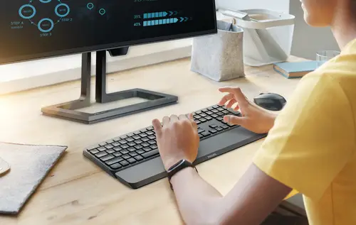 6000 series SPT6607B/16 teclado Ratón incluido Universal RF Wireless + Bluetooth Negro - Imagen 2