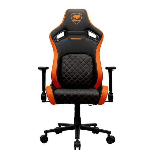 CGR-DFL Silla para videojuegos de PC Asiento acolchado tapizado Negro, Naranja - Imagen 2