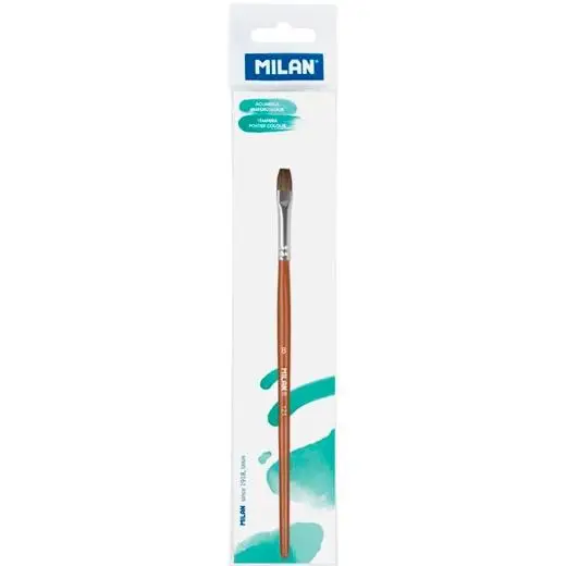MILAN PINCEL ESCOLAR PLANO SERIE 121 Nº 8 EN BOLSITA C/COLGADOR ..