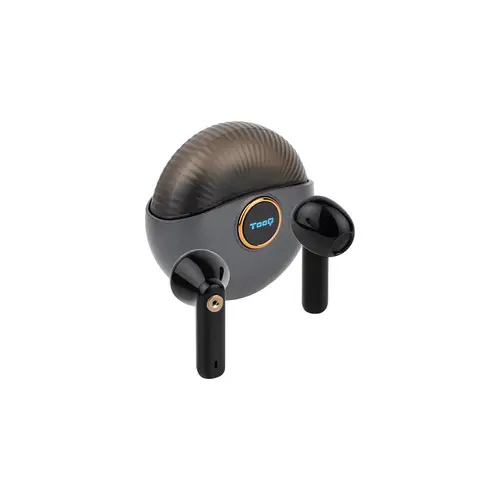 Snail Auriculares Inalámbricos + Micrófono Bluetooth con Estuche de Carga, Gris/Negros - Imagen 1