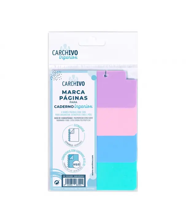66164099 marcador de página Punto de libro flexible Multicolor 4..