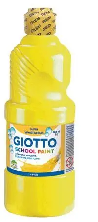 School Paint pintura a base de agua Amarillo 500 ml Botella 1 pie..