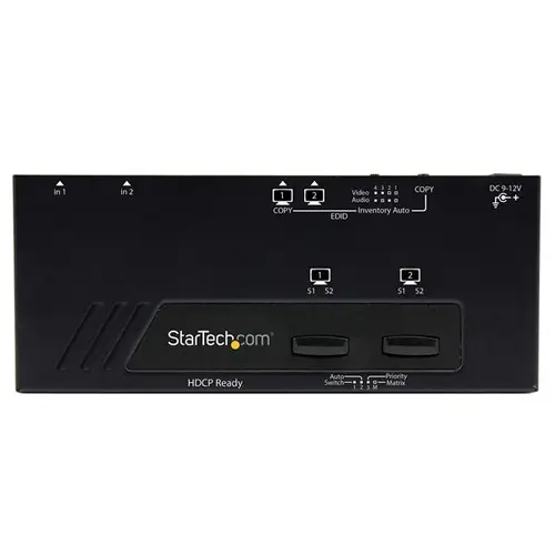 Switch Matricial HDMI de 2x2 con Conmutado Automático y Prioritario - Conmutador Matrix 1080p - Imagen 2