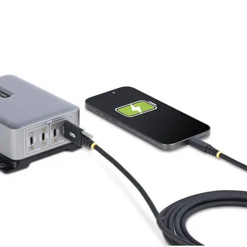 Cable Cargador USB-C de 3m - Tornillos Laterales de Fijación - Cable USB Tipo C de Carga EPR de 240W (5A) - Cable USB 2.0 - Cable Resistente con Recubrimiento de Silicona - USB-IF - Imagen 9