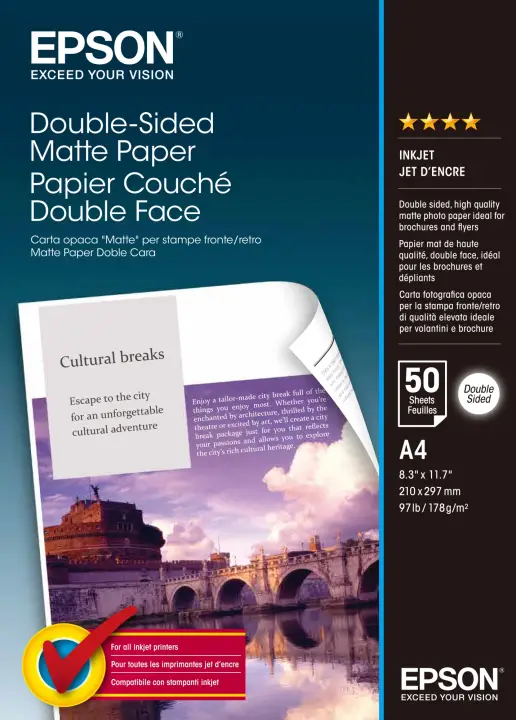 Double-Sided Matte Paper - A4 - 50 hojas