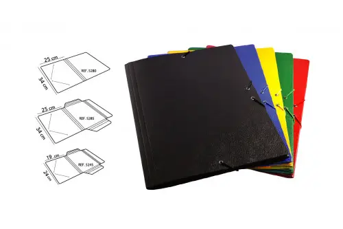 CARPETA CARTON COMPACTO GOFRADO Nº 8.FOLIO GOMA SOLAPA AMARILLO ..