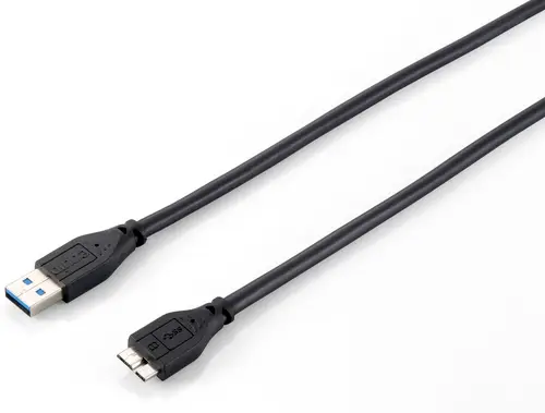 128397 Cable USB 3.0 A a Micro-B , M/M, 1,8m, 5Gbps, Negro - Imagen 1