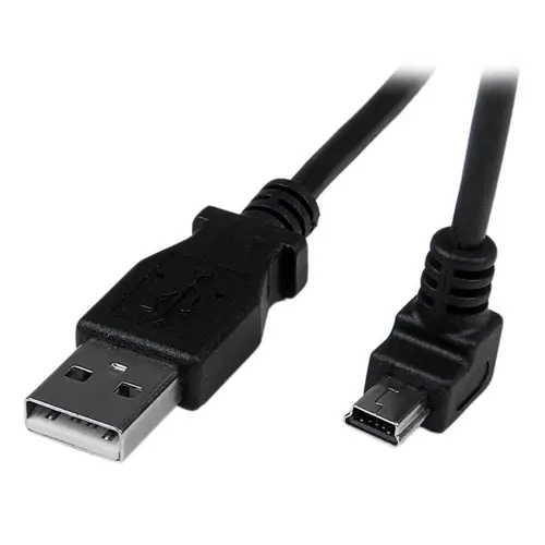 Cable Adaptador 2m USB A Macho a Mini USB B Macho Acodado en Ángulo hacia Abajo - Imagen 1
