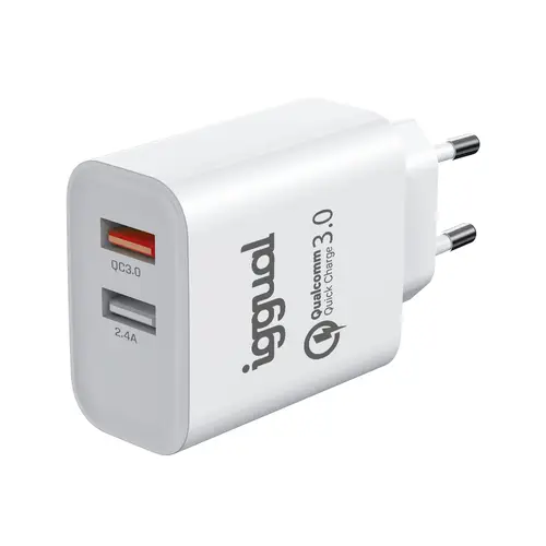 Cargador 2xUSB carga rápida QC3.0 30W - Imagen 1