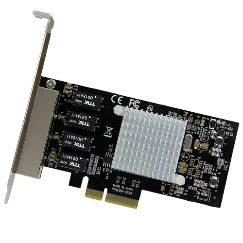 Tarjeta de Red PCI Express Ethernet Gigabit con 4 Puertos RJ45 Chipset Intel i350 - Imagen 2
