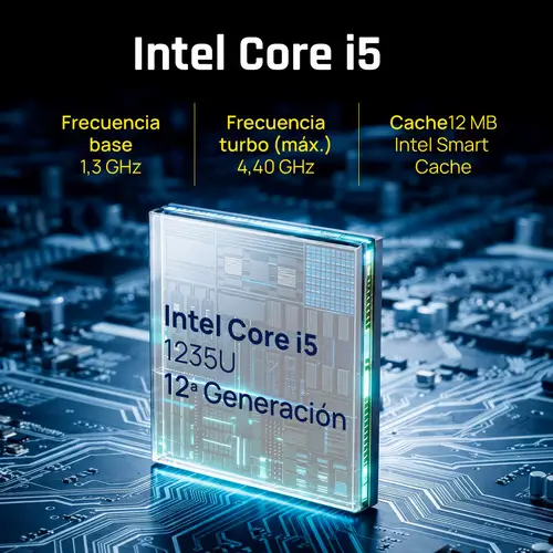 Mini PC Teseracto i5 1235U 16+512GB 2xHDMI - Imagen 9