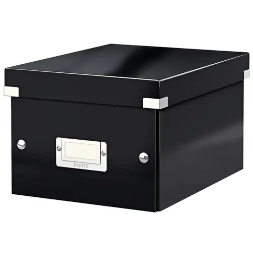 Storage Box Click & Store Small archivador organizador Cartón duro Negro - Imagen 1