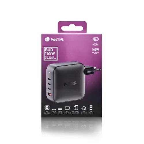 BUD 165W Universal Negro Corriente alterna Carga rápida Interior - Imagen 6