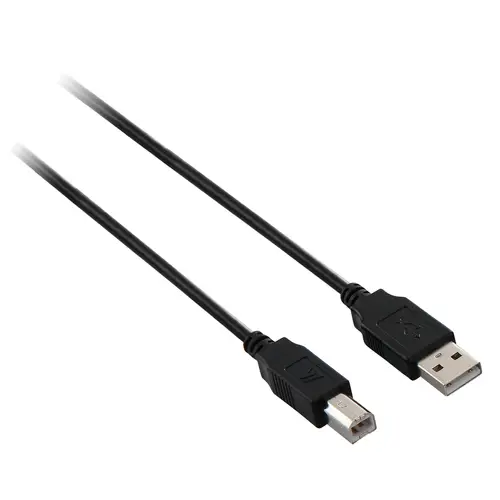 Cable USB negro con conector USB 2.0 A macho a USB 2.0 B macho 3m 10ft - Imagen 1