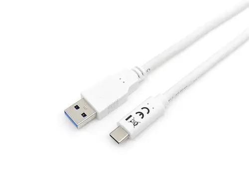 128364 Cable USB 3.2 Gen 1 C a A, M/M , 2,0m, 5Gbps, Blanco - Imagen 1