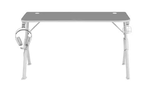 MGD140, Escritorio Ergonómica Gaming, Soporte Auriculares y Bebidas, Escritorio PC, 140x60cm, Blanco - Imagen 3