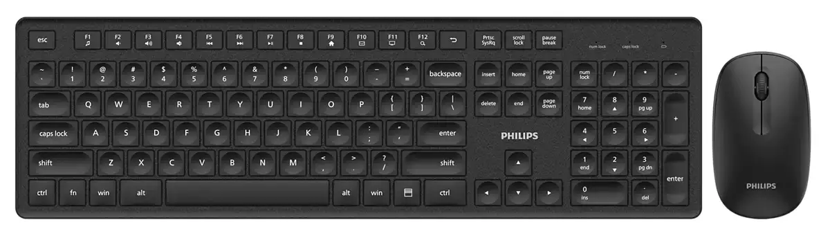 3000 series SPT6318B/85 teclado Ratón incluido Hogar / Oficina RF inalámbrico Negro