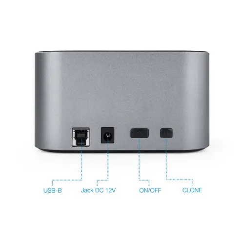TQDS-805G base de conexión para disco duro USB 3.2 Gen 1 (3.1 Gen 1) Type-B Aluminio - Imagen 3