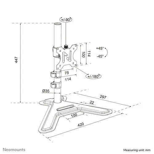 DS45-600BL1 Soporte de monitor individual 10-32" - Imagen 12