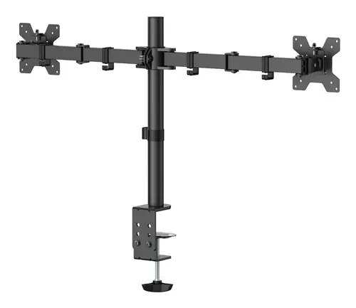Soporte de mesa eco giratorio e inclinable para monitor/TV 10kg (3 Pivotes, 2 Brazos) de 17-32, Negro - Imagen 3