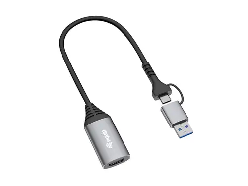 133498 Adaptador gráfico USB 1920 x 1080 Pixeles Gris - Imagen 2