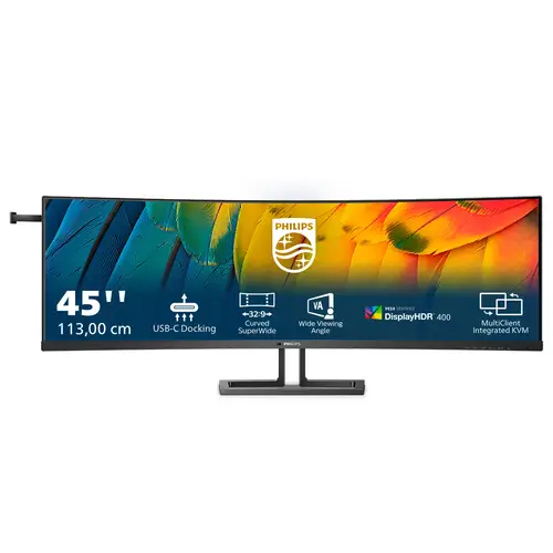 6000 series 45B1U6900C/00 LED display 113 cm (44.5") 5120 x 1440 Pixeles UltraWide Dual Quad HD Negro - Imagen 2