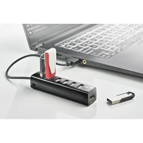 IHUB7 TINY USB 2.0 480 Mbit/s Negro - Imagen 5