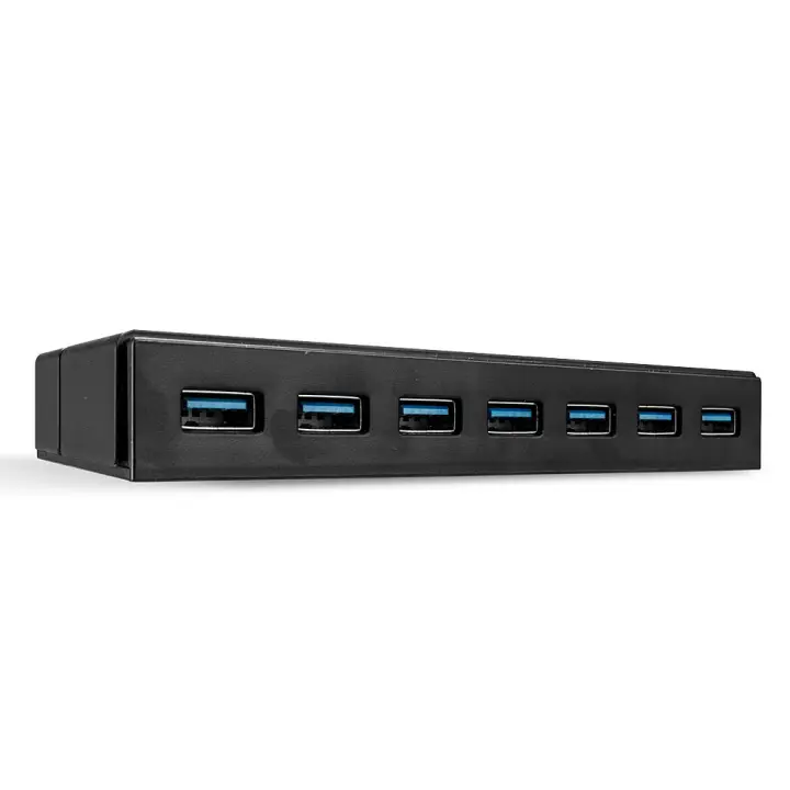 43228 hub de interfaz USB 3.2 Gen 1 (3.1 Gen 1) Type-A 5000 Mbit/s Negro