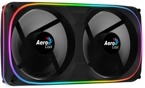 ASTRO24 Doble Ventilador PC 12cm ARGB LED Soporte Antivibración Negro - Imagen 1