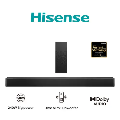 HS2100 altavoz soundbar Negro 2.1 canales 240 W - Imagen 1