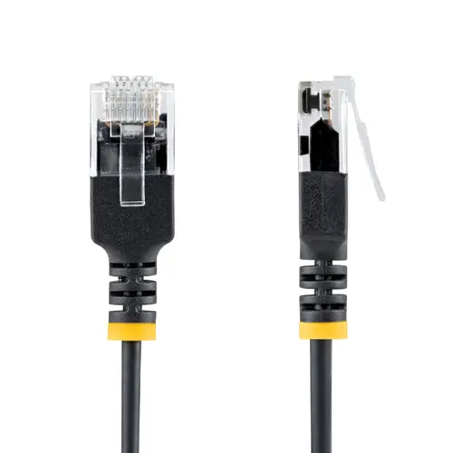 Cable Ethernet CAT6a Ultra Delgado de 1,5m Negro - Cable de Red Snagless RJ45 UTP con Alambre de Cobre Puro 34AWG - Latiguillo de Red - Probado con Canal Fluke - Imagen 2