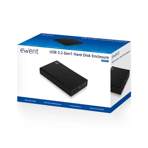 EW7056 caja para disco duro externo Caja de disco duro (HDD) Negro 3.5" - Imagen 5
