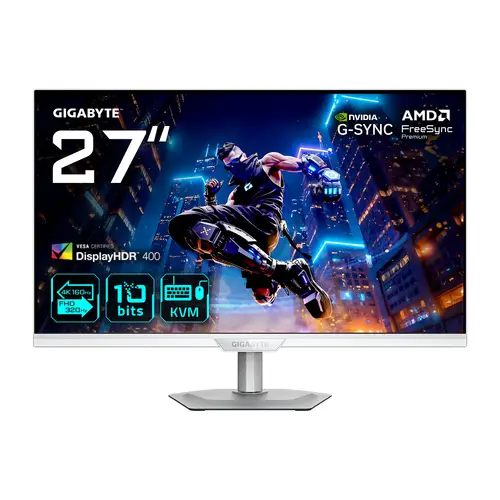 M27UP ICE Monitor de juego 27 4K UHD - Modo dual (4K 160Hz o FHD 320Hz), 3840 x 2160, 1ms, 350 cd/m², FreeSync Premium, DisplayHDR400, HDMI 2.1, DisplayPort 1.4 - Imagen 1