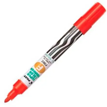 PILOT MARCADOR PERMANENTE SCA-F RECARGABLE ROJO - Pack de 12 unidades