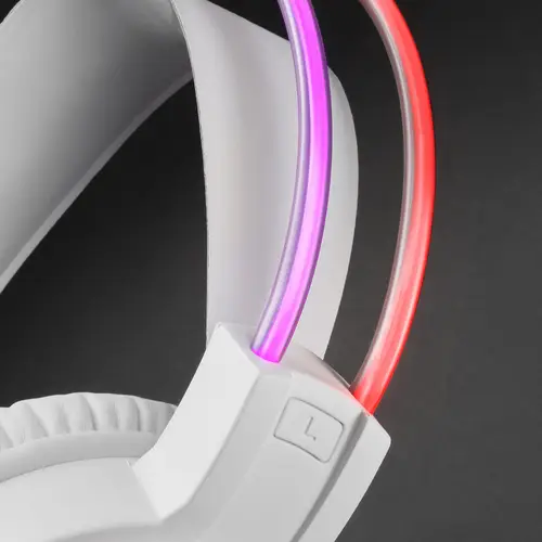 MHRGBW, Auriculares Chroma RGB Flow, Micrófono Profesional, Sonido Espacial, Blanco - Imagen 3